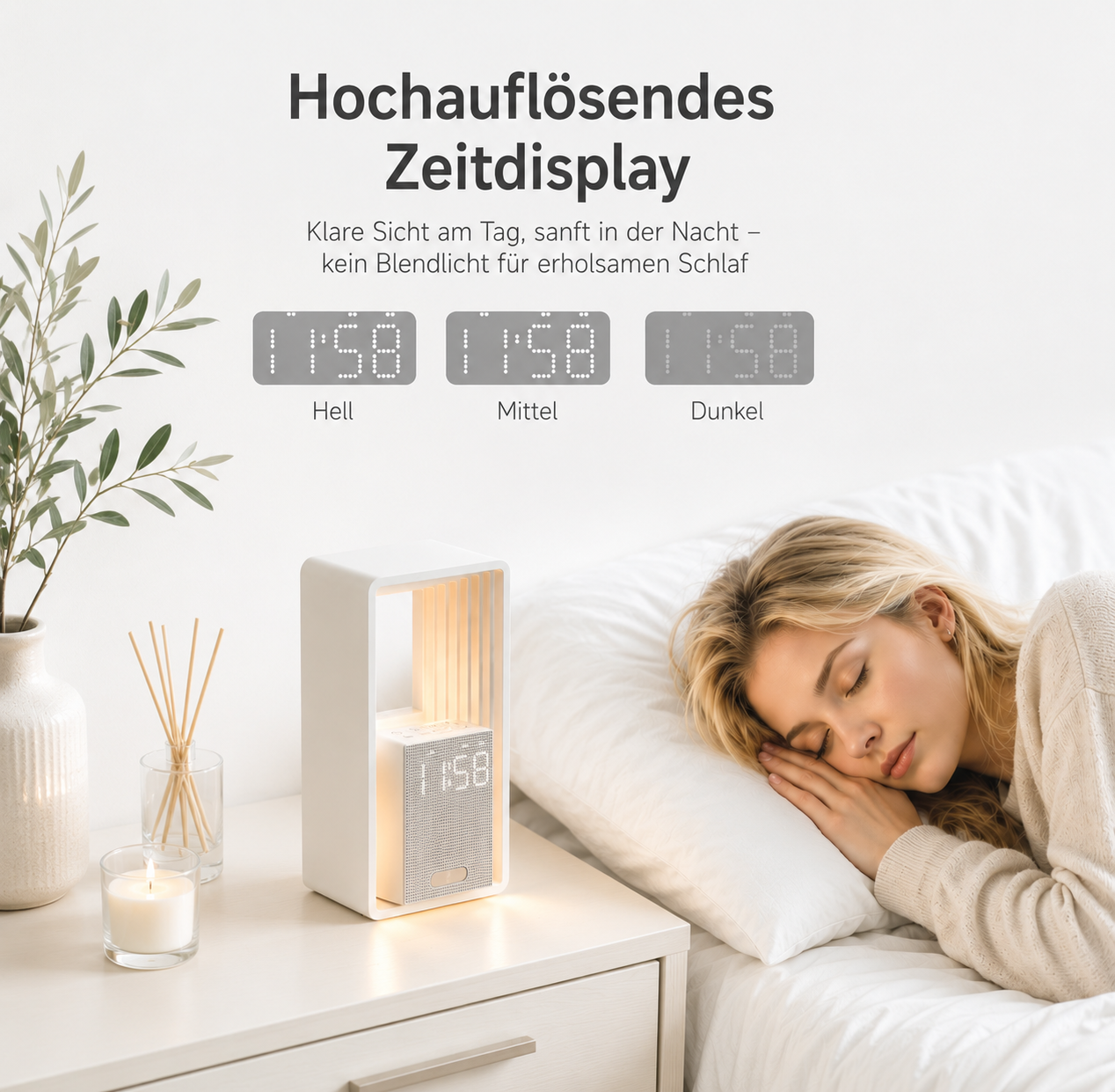 LumaTower Ambient alarm clock and sound controls