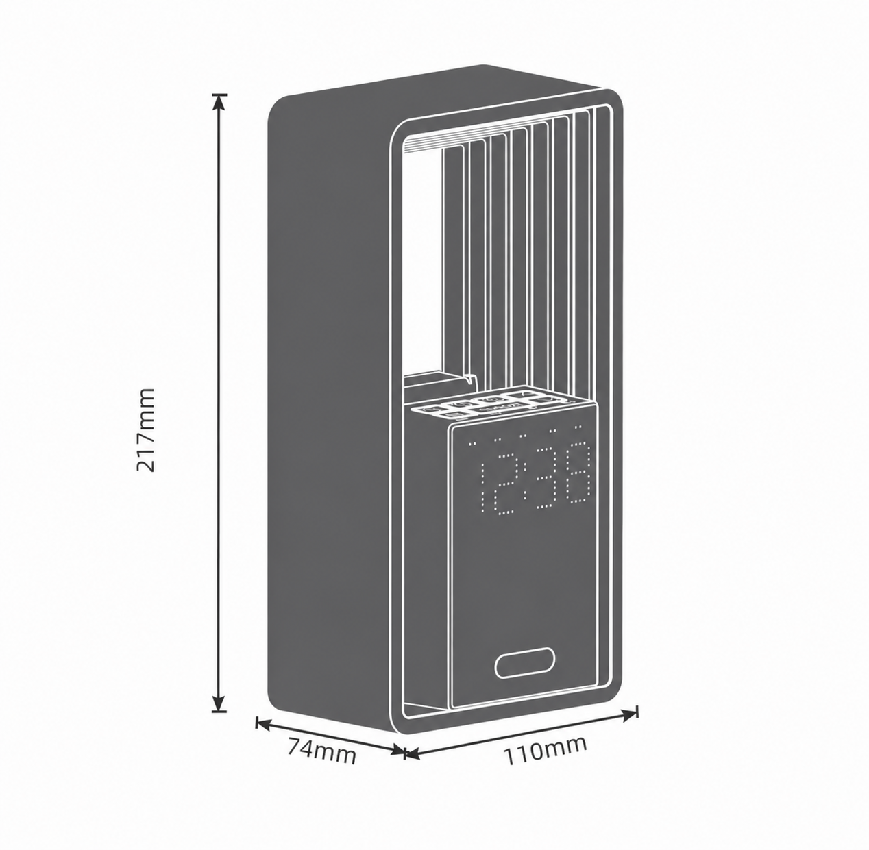 LumaTower Ambient dimensions and included accessories