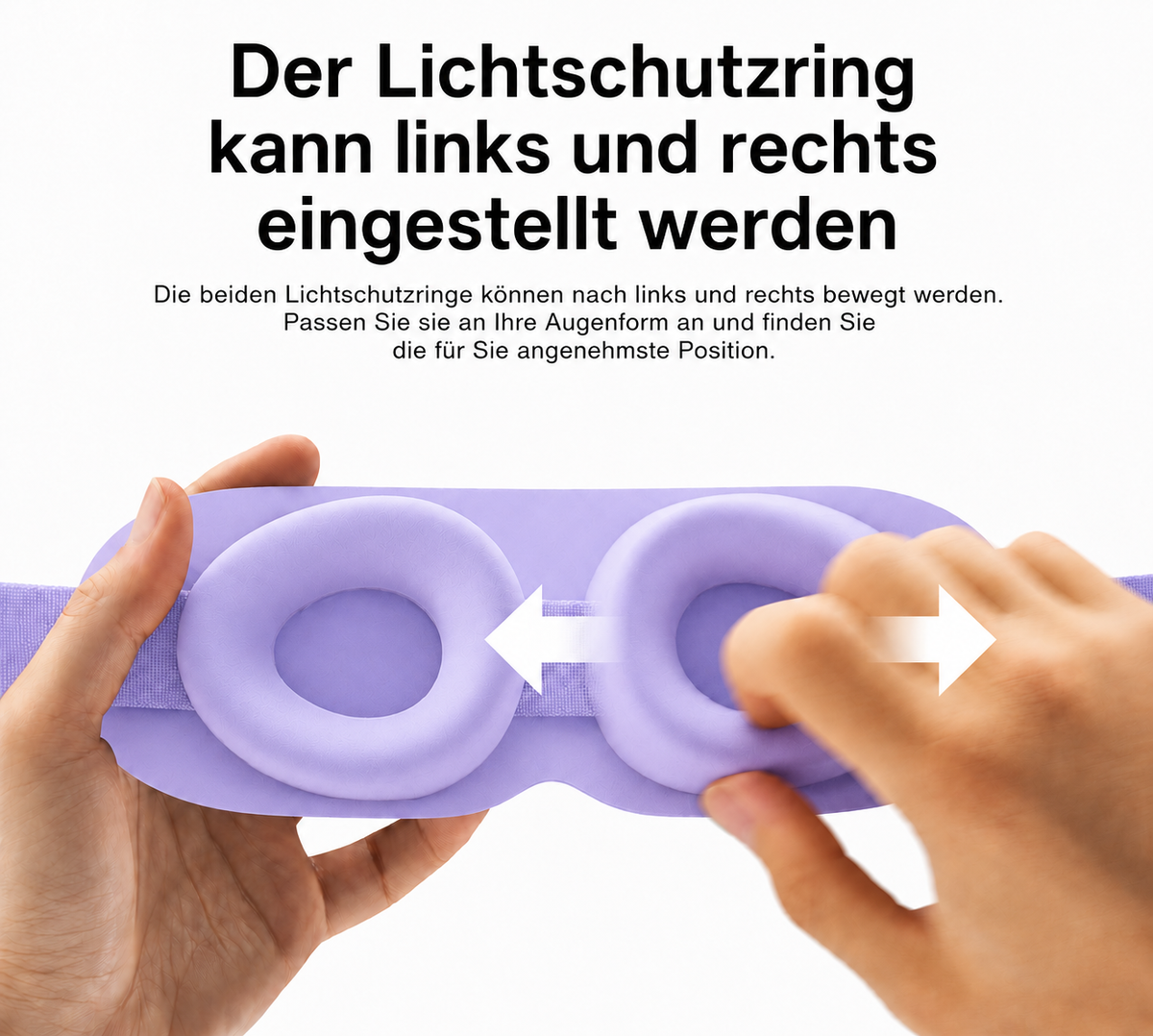 Innere Konturen der EveClipse 3D-Schlafmaske