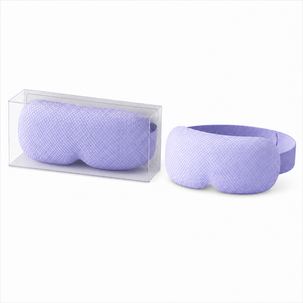 Movable eye cups on the purple EveClipse mask