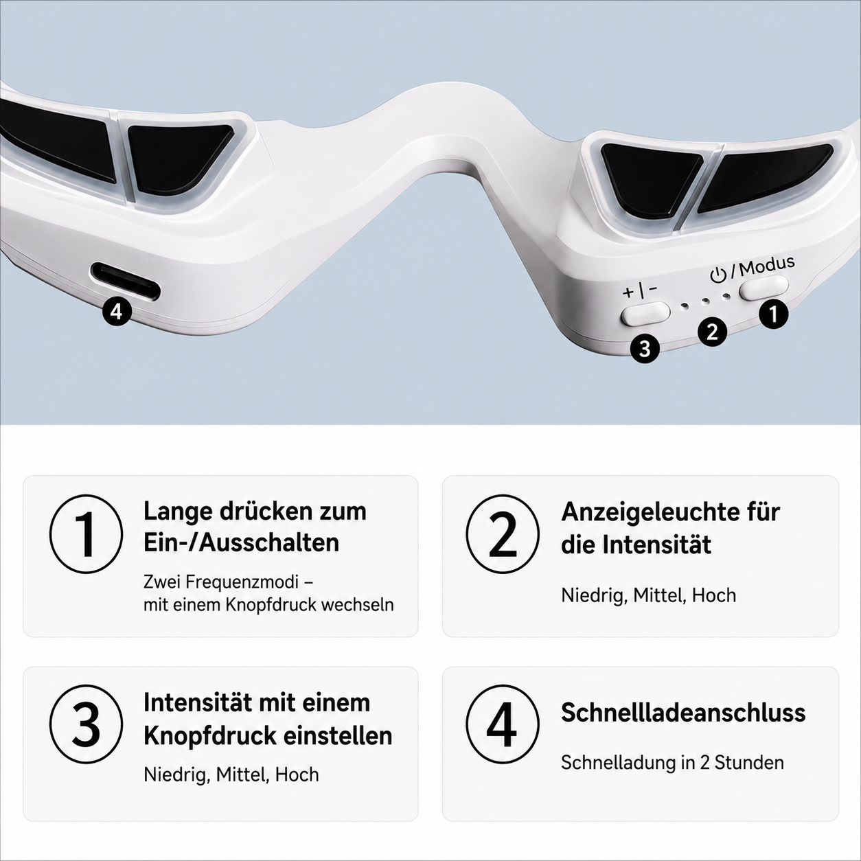 LumiLift Eye device and included accessories