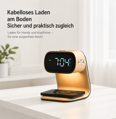Phone charging on the GlowCharge Pro wireless surface