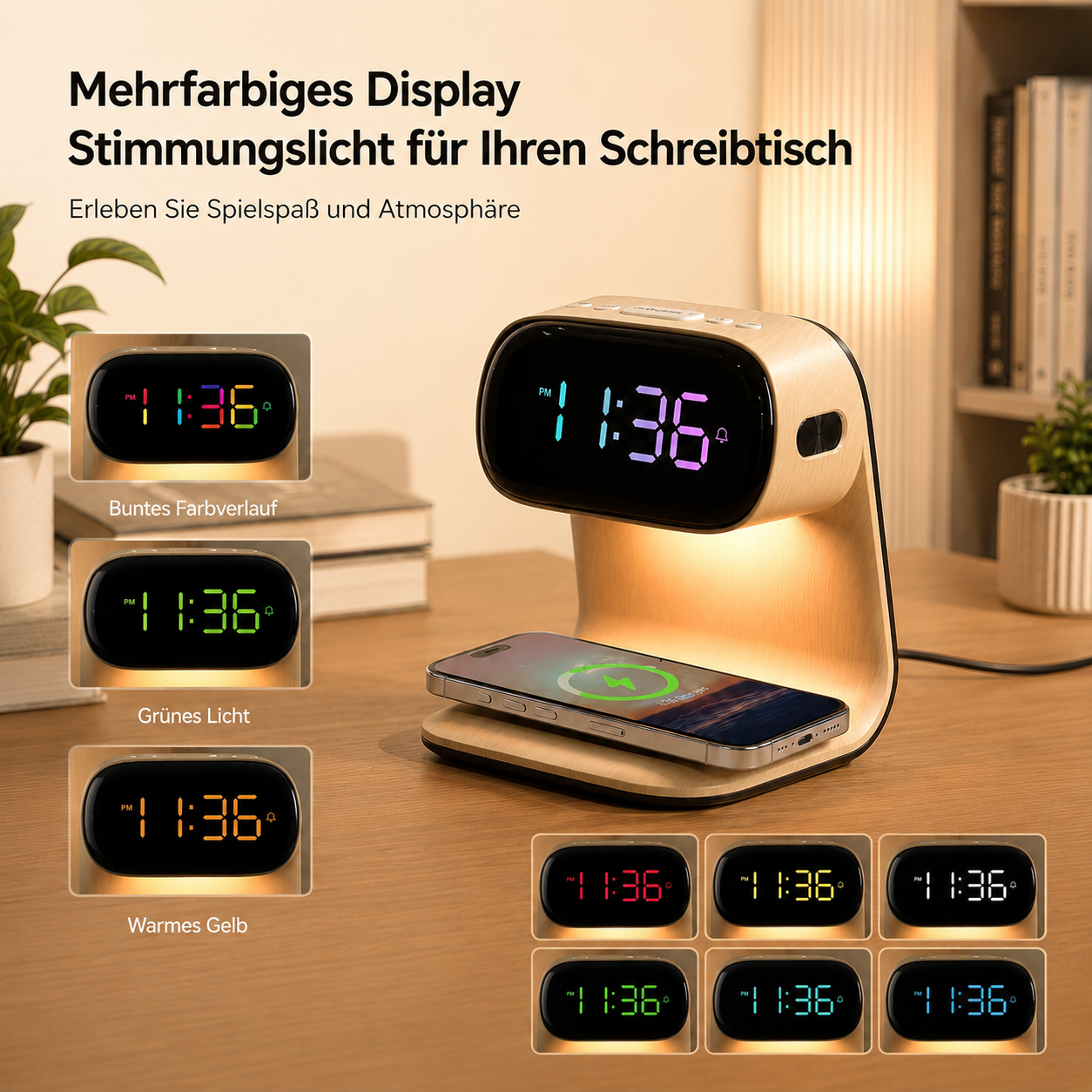GlowCharge Pro controls and snooze function