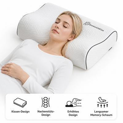 Removable height insert inside the NeckRise pillow