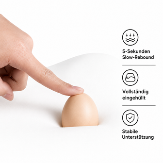 NeckRise pillow shown for a side-sleeping position