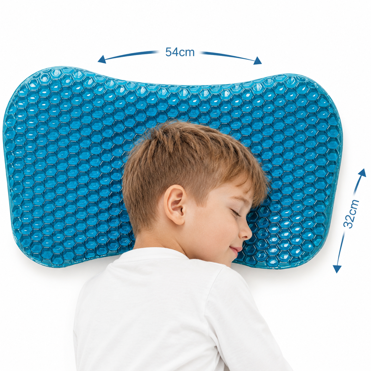 Honeycomb cooling gel layer on the KidsCool pillow