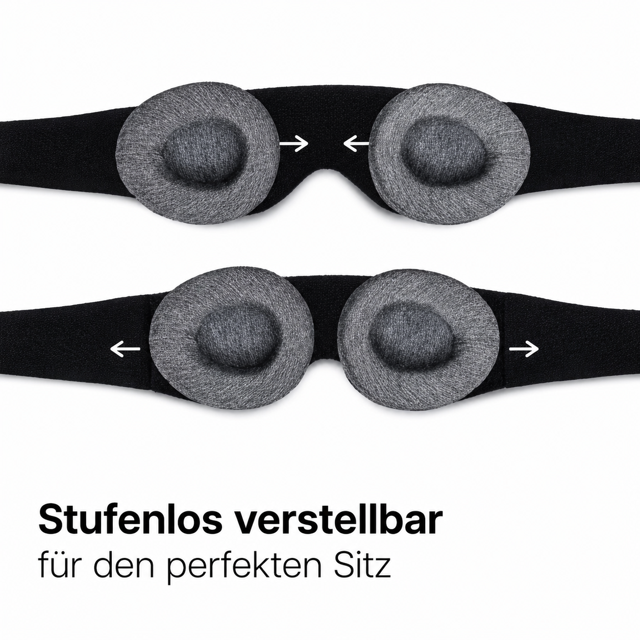 Interior eye space of the SideContour sleep mask