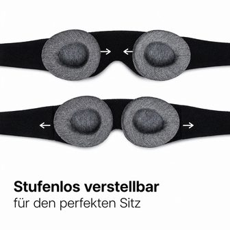 Interior eye space of the SideContour sleep mask