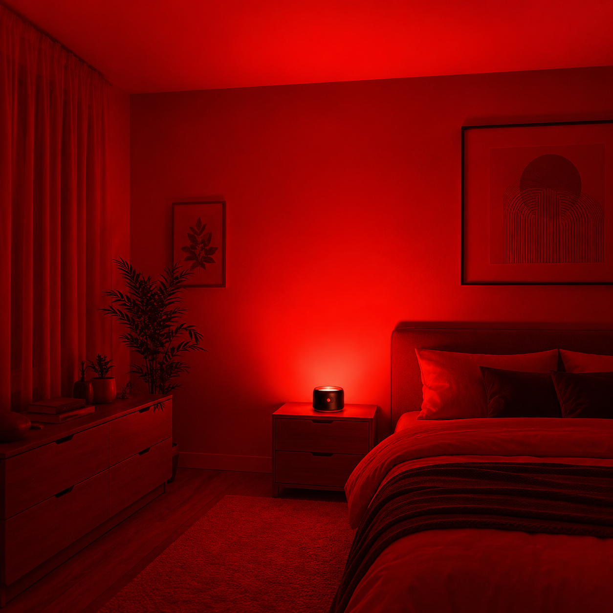 GlowDown — 630 nm Red Bedside Light
