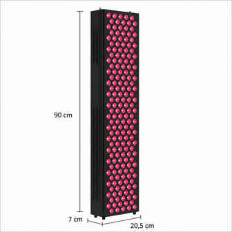 LumaPanel Tall dimension graphic showing a 90 cm height